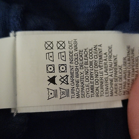 LUCKY BRAND medium navy blue cotton crochet dress - Picture 5 of 5